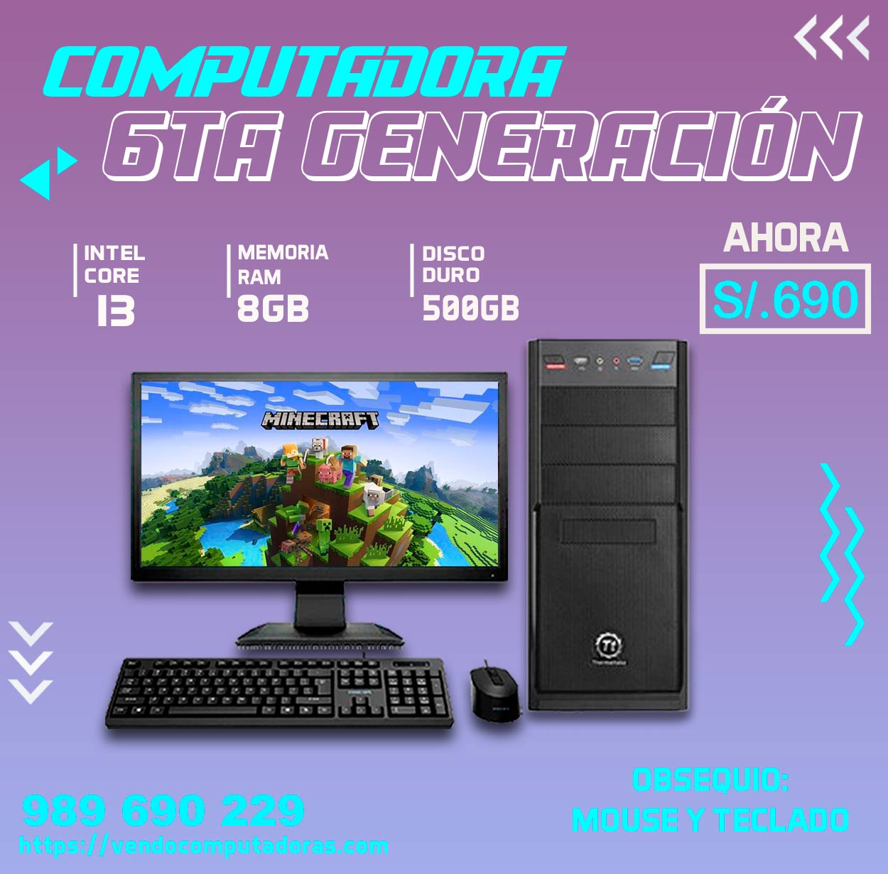 Computadora Core I3 6ta Generación en descuento